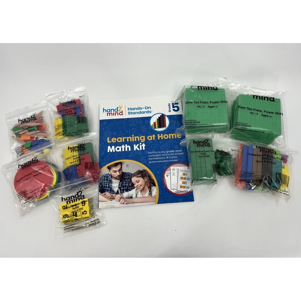 Hand 2 Mind Hands-On Standard Grade 5 Math Manipulatives Kit Homeschool
